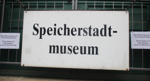 Schild Speicherstadtmuseum