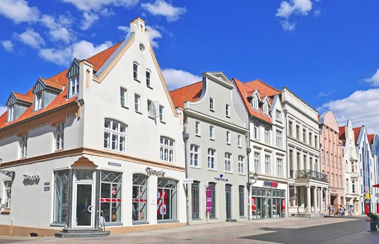 Giebeläuser Wismar, verschiedene Giebel